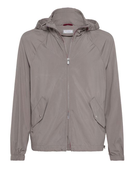 Brunello Cucinelli Jack Met Capuchon in het Gray voor heren