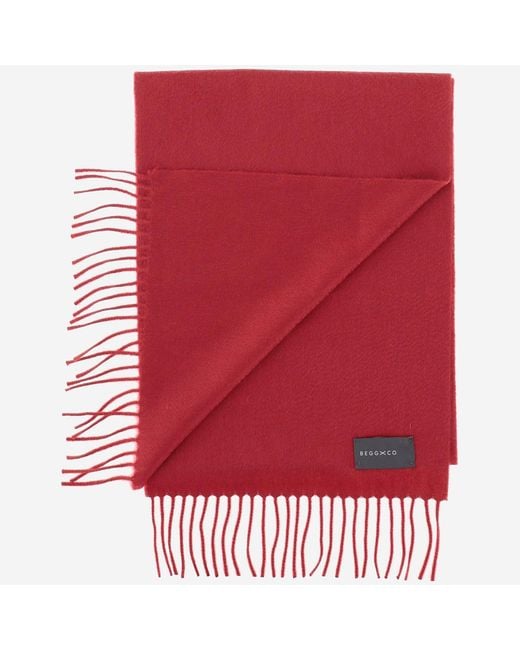 Alex Begg Red Cashmere Scarf for men