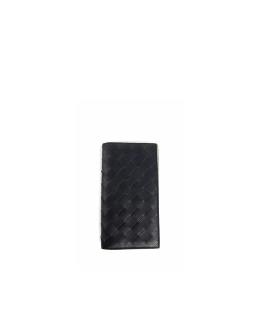 Bottega Veneta Black Slim Long Intrecciato Wallet for men