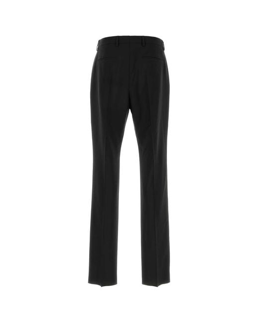 Valentino Garavani Black Wool Blend Pant for men