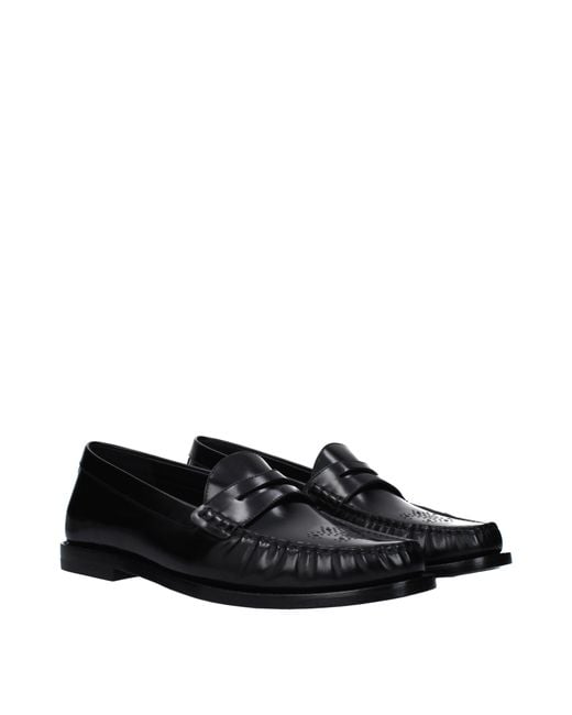Céline Black Mocassini Uomo Pelle Nero