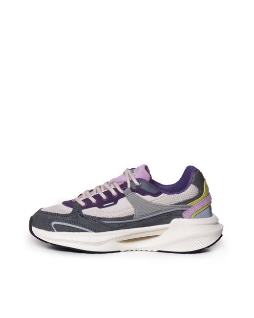 Date Blue Graue Mesh- Und Kalbsleder-Sneaker