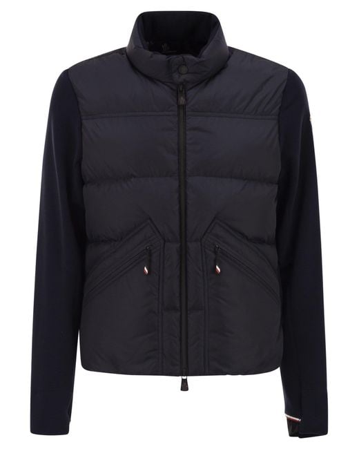 Moncler Black Padded Cardigan With Zip for men