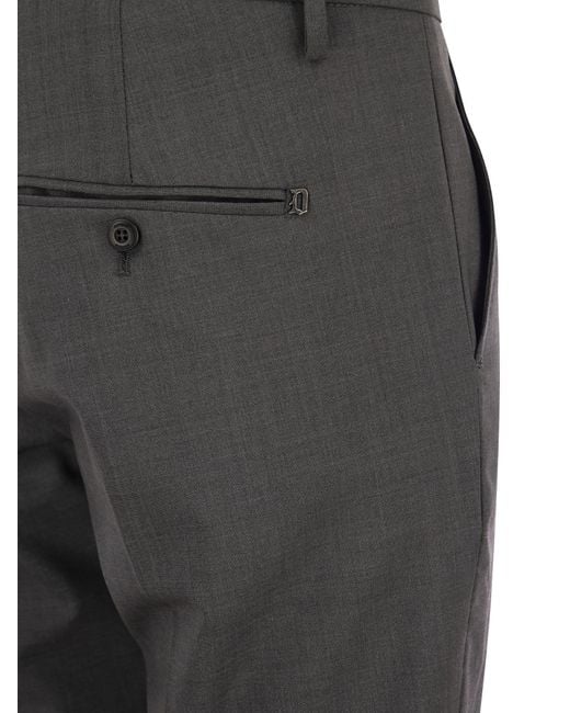 Gaubert pantaloni di lana fresca di Dondup in Gray da Uomo