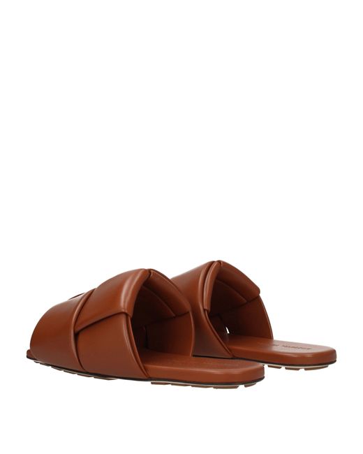Bottega Veneta Brown Slippers And Hooves /Caramel Leather for men