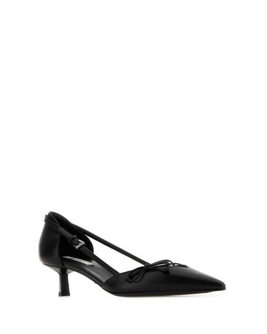 Prada Black Leather Pumps