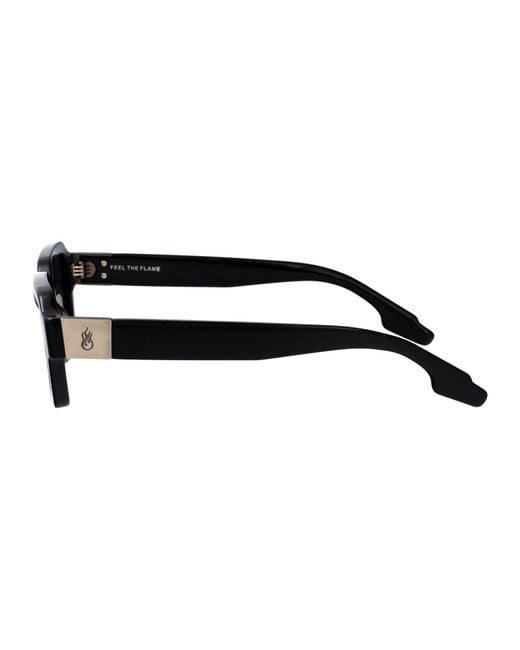 Vision Of Super Black Rectangular Sunglasses Vs0002 Sun 004