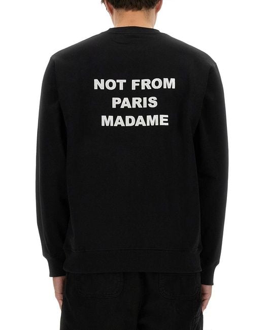 Drole de Monsieur Black Slogan Sweatshirt for men