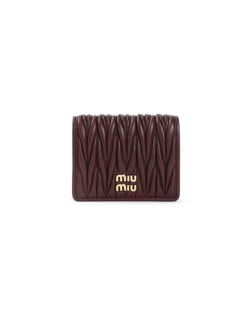 Miu Miu Black Matelassé Wallet