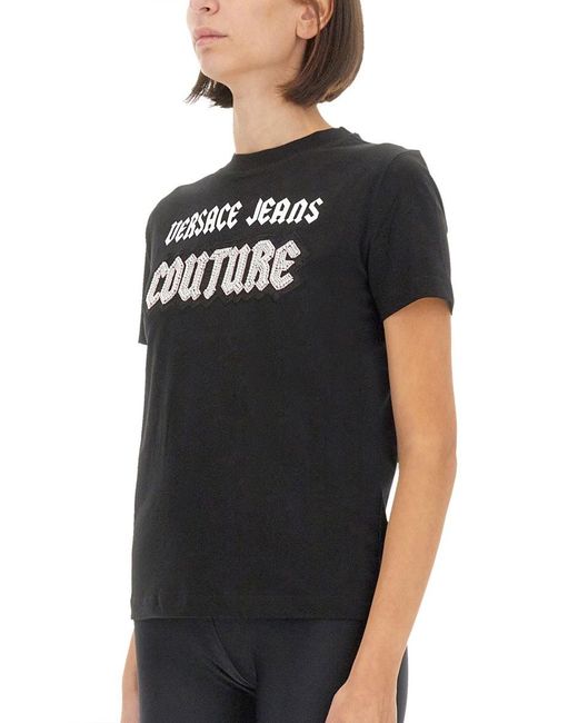Versace Jeans Couture Black T Shirt With Logo