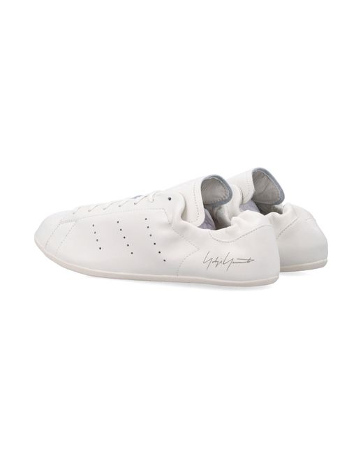 Y-3 White Stan Smith Lo Pro Leather Sneakers