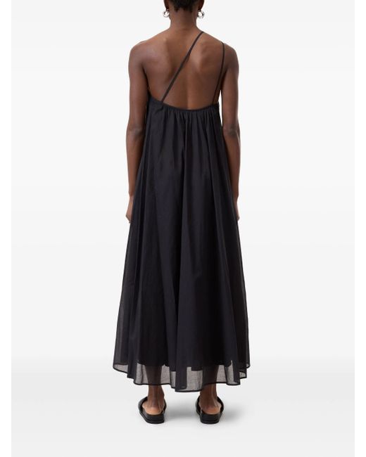 Closed Black One-Shoulder Cotton Dress