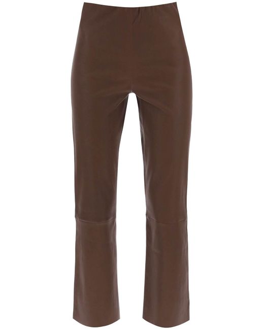 By Malene Birger Brown Florentina Leather Pants