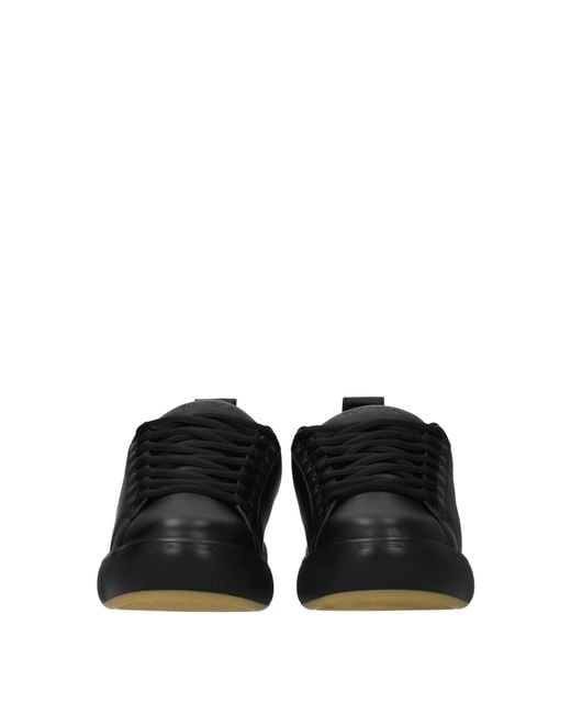 Bottega Veneta Black Sneakers Uomo Pelle Nero for men