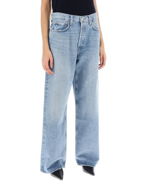 Jeans Baggy Low Slung di Agolde in Blue