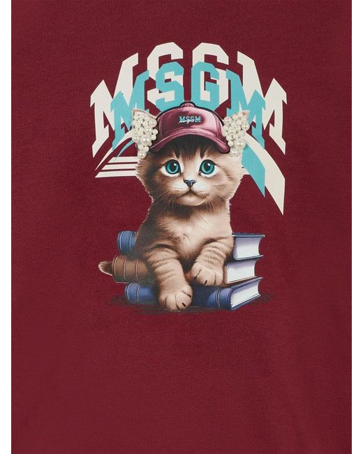 MSGM Red Jersey With Logo