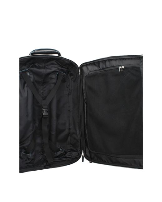 Trolley Piquadro BV4729B3 Cuir Noir 39x32x14 Cm - Neuf