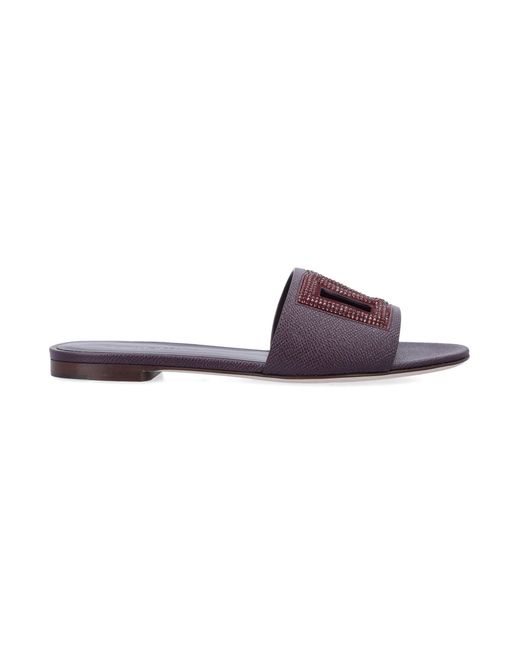 Dolce & Gabbana Purple Flat Shoes