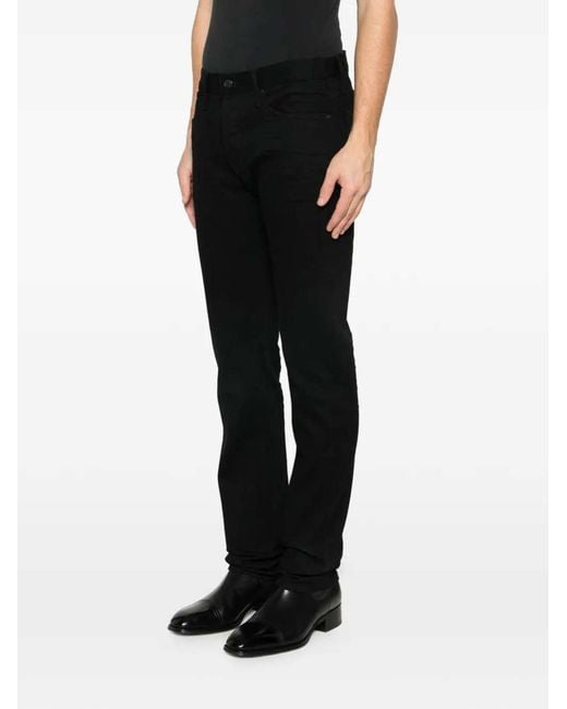 Tom Ford Black Jeans With Logo Patch for men