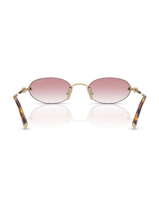 Miu Miu Pink Sonnenbrille Mua54 S Zvn70 O Gold/Rosa Farbverlauf Damen