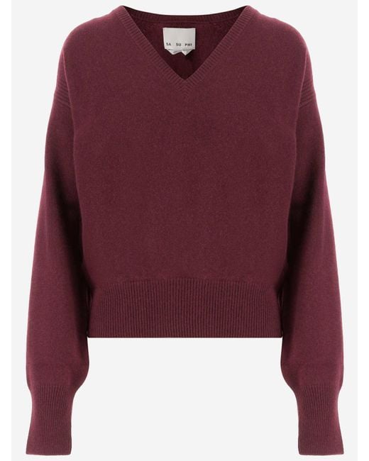 Sa Su Phi Red Lavinia Cashmere Sweater