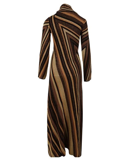 Akep Brown Dresses Multi Colour