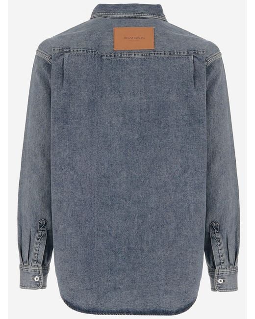 J.W. Anderson Blue Classic Denim Shirt With Contemporary Details for men