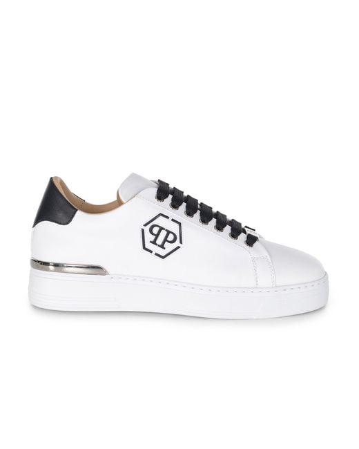 Philipp Plein Sneakers Gemaakt Van Leer. in het White