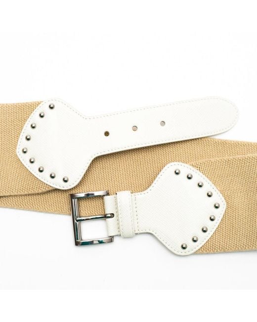 Prada Natural Buckled Waist Belt