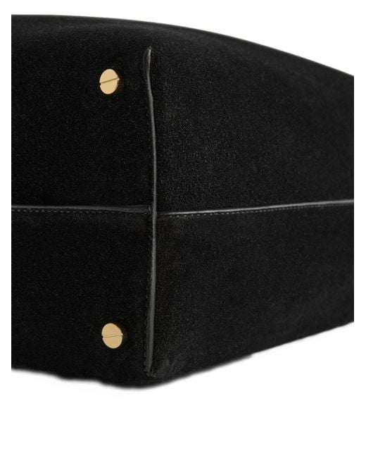 Bolso de cuero de gamuza principal de Toteme Totême  de color Black