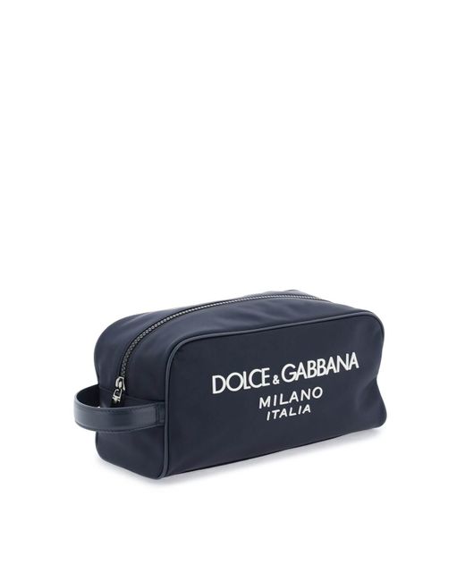 Dolce & Gabbana Rubberized Logo Beauty Case in het Blue voor heren
