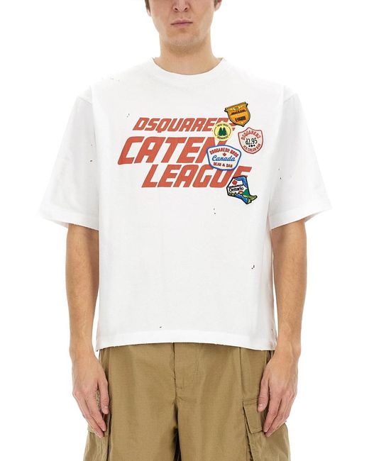 DSquared² White T Shirt With Print