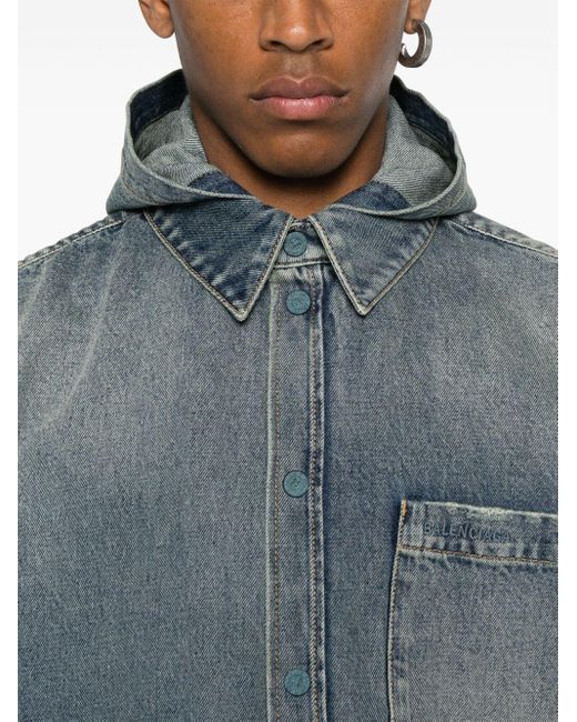 Balenciaga Mit Kapuze -Jeansjacke in Blue für Herren