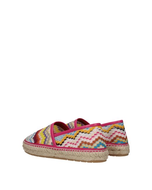 Missoni Espadrilla's Vrouw Veelkleurige Stof in het Pink
