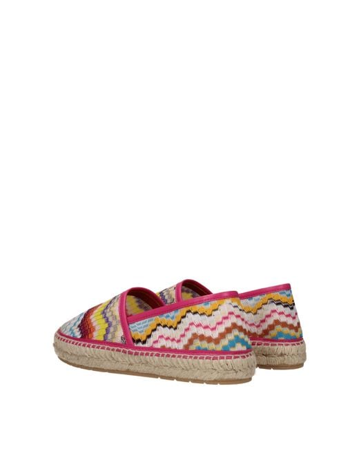 Missoni Pink Espadrillas Donna Tessuto Multicolore