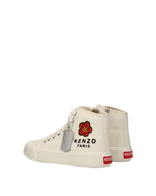 KENZO Natural Sneakers Donna Tessuto Bianco/Crema