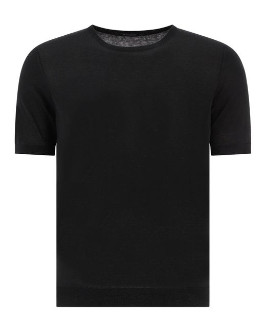 "Josh" maglietta di Tagliatore in Black da Uomo