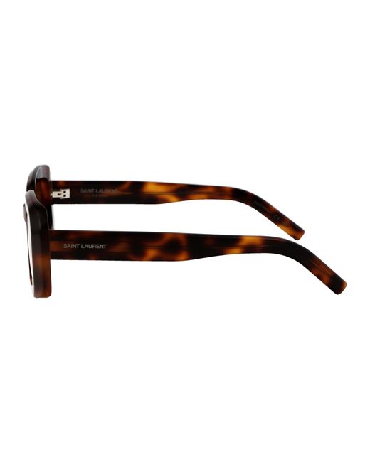 Saint Laurent Brown Squared Sunglasses Sl 534 Sunrise 012 for men