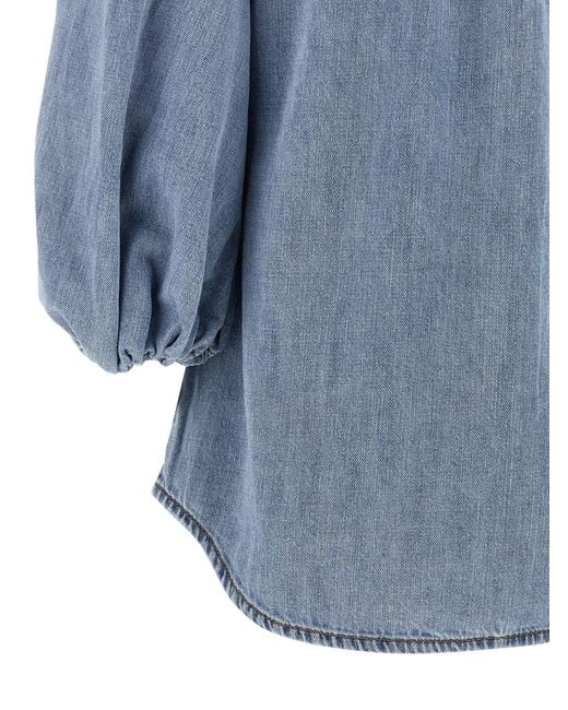 Zimmermann Blue 'Lucky' Bluse