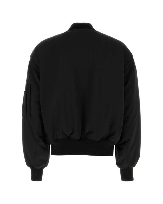 Entire studios Black Broad Bomber Wool Wool