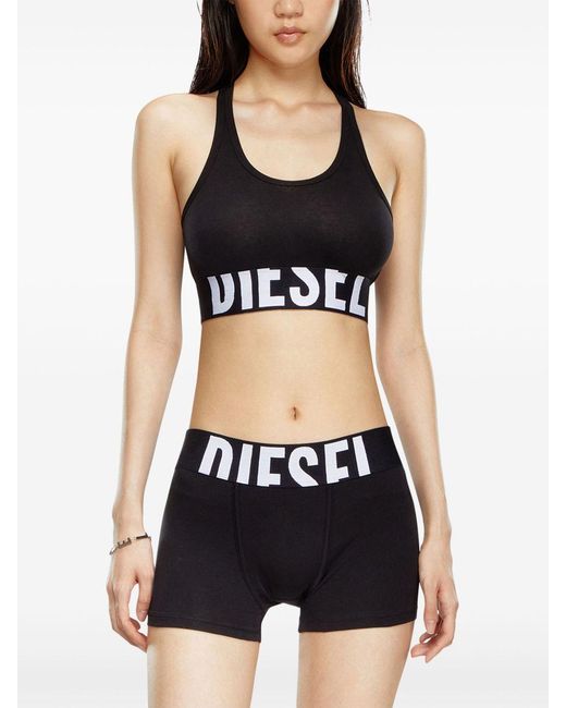 DIESEL Black Logo Bralette Bra