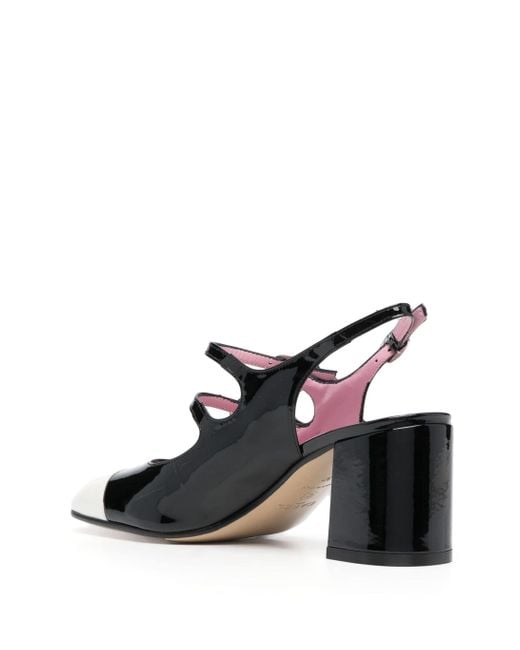 CAREL PARIS Black Ivory Patent Leather T-S Papaya03