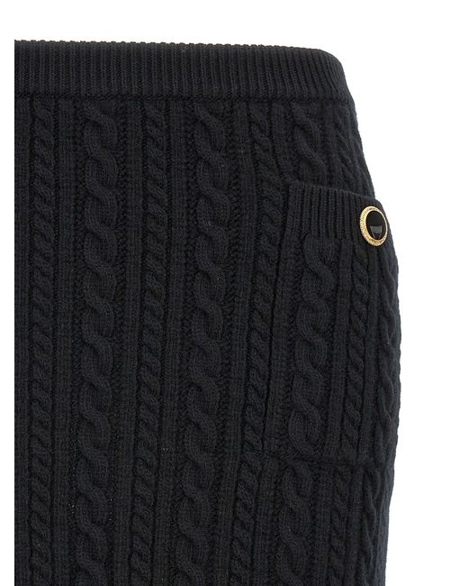 Falda de botón rico de Alessandra Alessandra Rich de color Black