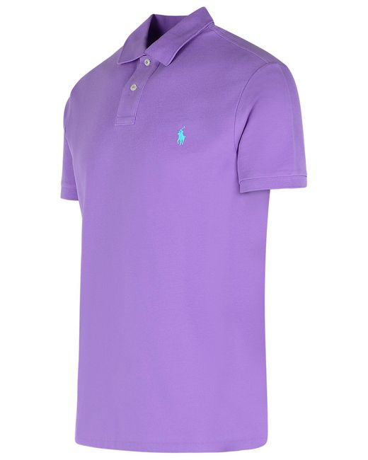 Polo Ralph Lauren Purple Cotton Polo Shirt for men