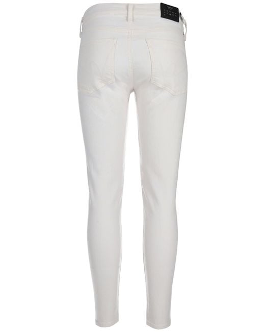Citizens of Humanity White Skinny Mid Rise Jeans