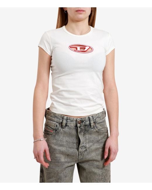 DIESEL White T Shirts And Polos