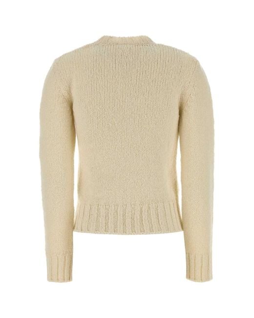 A.P.C. White Ivory Wool Court Sweater