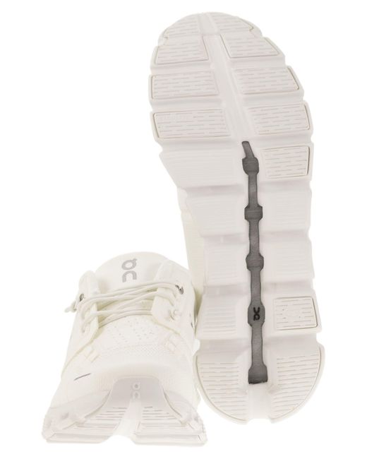 On Shoes White Auf Cloud 5 Sneakers