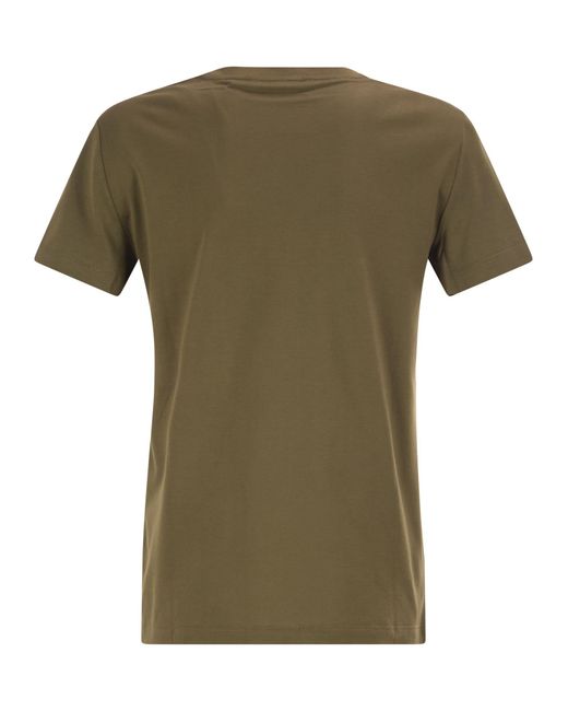 Max Mara Green Papaia Cotton Jersey T Shirt