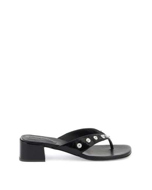 Paloma Wool Black Studded Flip Flop Sandals